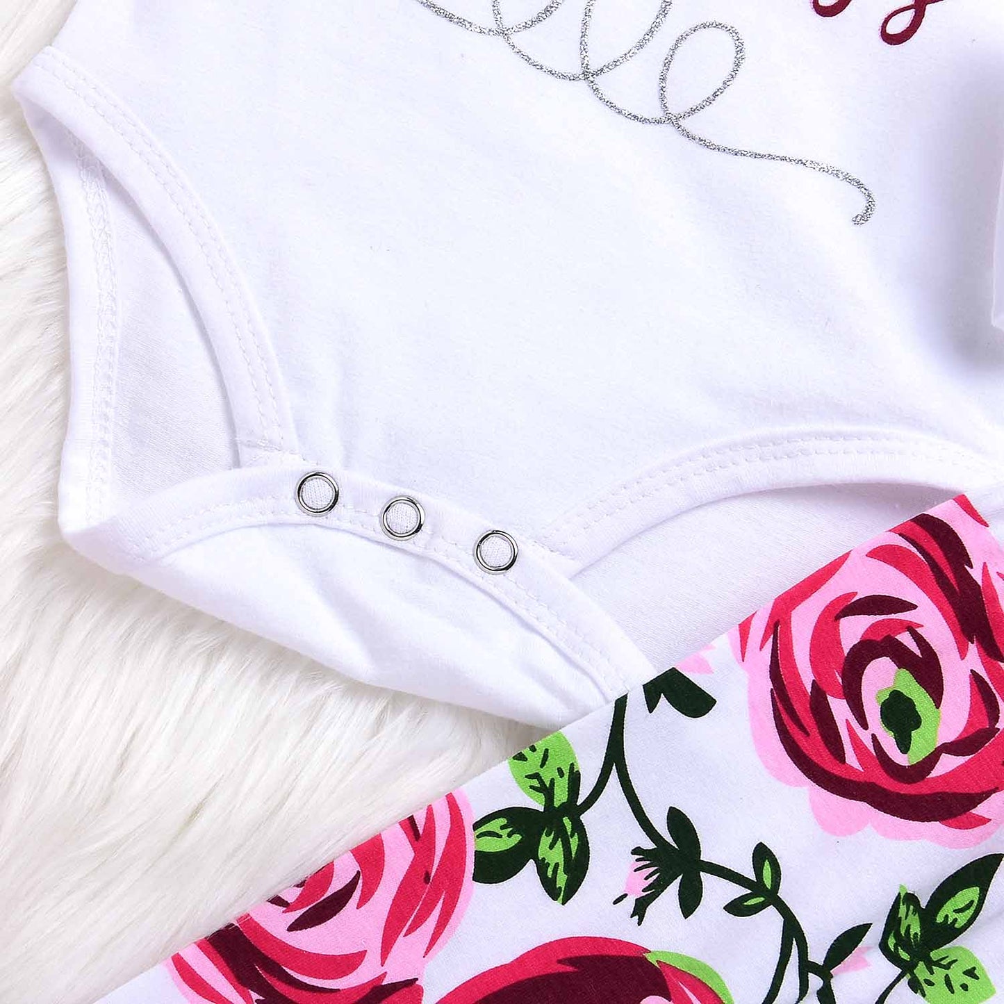 4-piece ' Daddy's Princess' Bodysuit and Floral Print Pants, Hat, Headband, zoerea.com