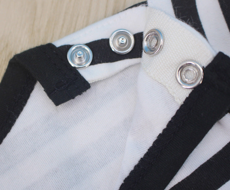 Lovely Striped Penguin Print Long-sleeve Jumpsuit, zoerea.com