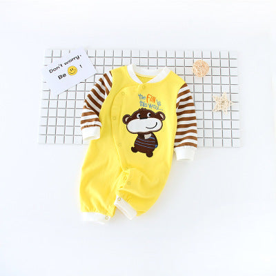 Lovely Striped Penguin Print Long-sleeve Jumpsuit, zoerea.com