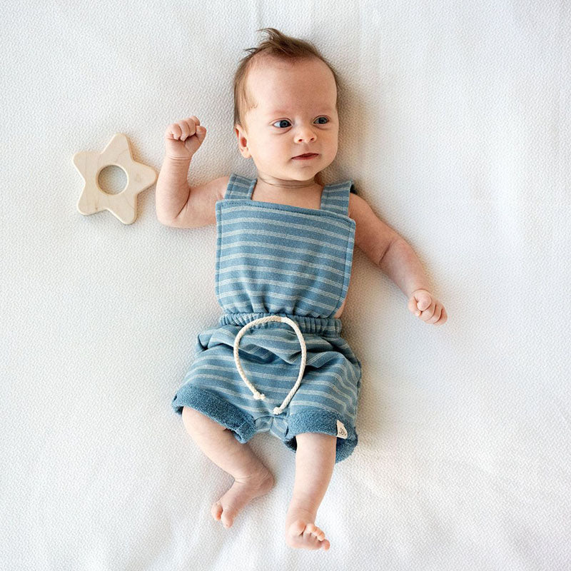 Baby Girls' Basic Striped Bow / Print Sleeveless Overall & Jumpsuit, zoerea.com