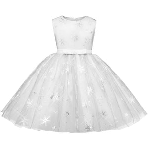 Beautiful Snowflake Print Sleeveless Dress, zoerea.com