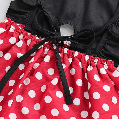 Square-neck Sleeveless Polka Dots Dress, zoerea.com