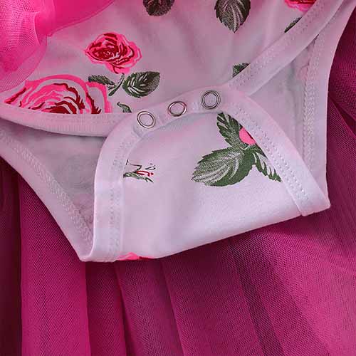 Baby Girl Long-sleeve Floral Mesh Bodysuit, zoerea.com