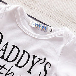 Baby Girls' Active Daily Print Short Sleeve Long Cotton Clothing Set, zoerea.com