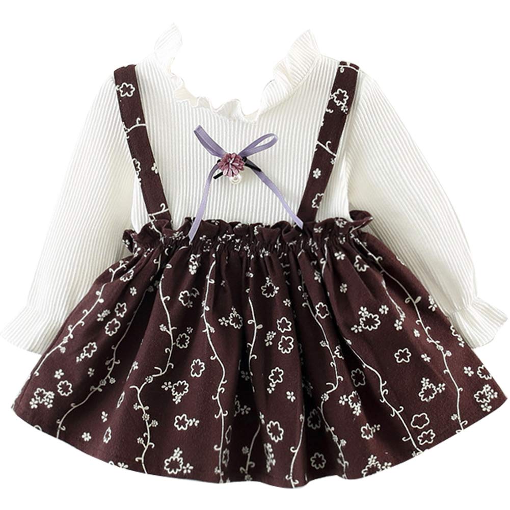 Lovely Floral Print Faux-two Dress, zoerea.com