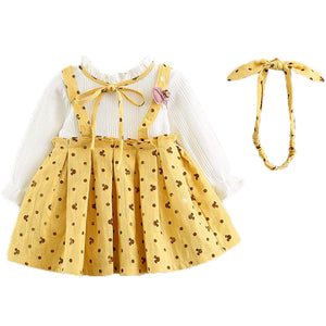Baby Girl's Cartoon Allover Faux-two Dress, zoerea.com