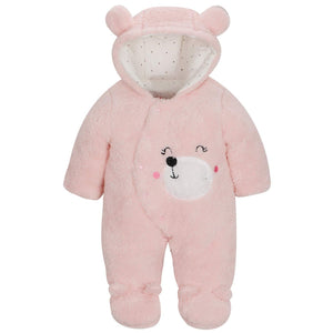 Comfy Bear Ears Hooded Footed Jumpsuit, zoerea.com