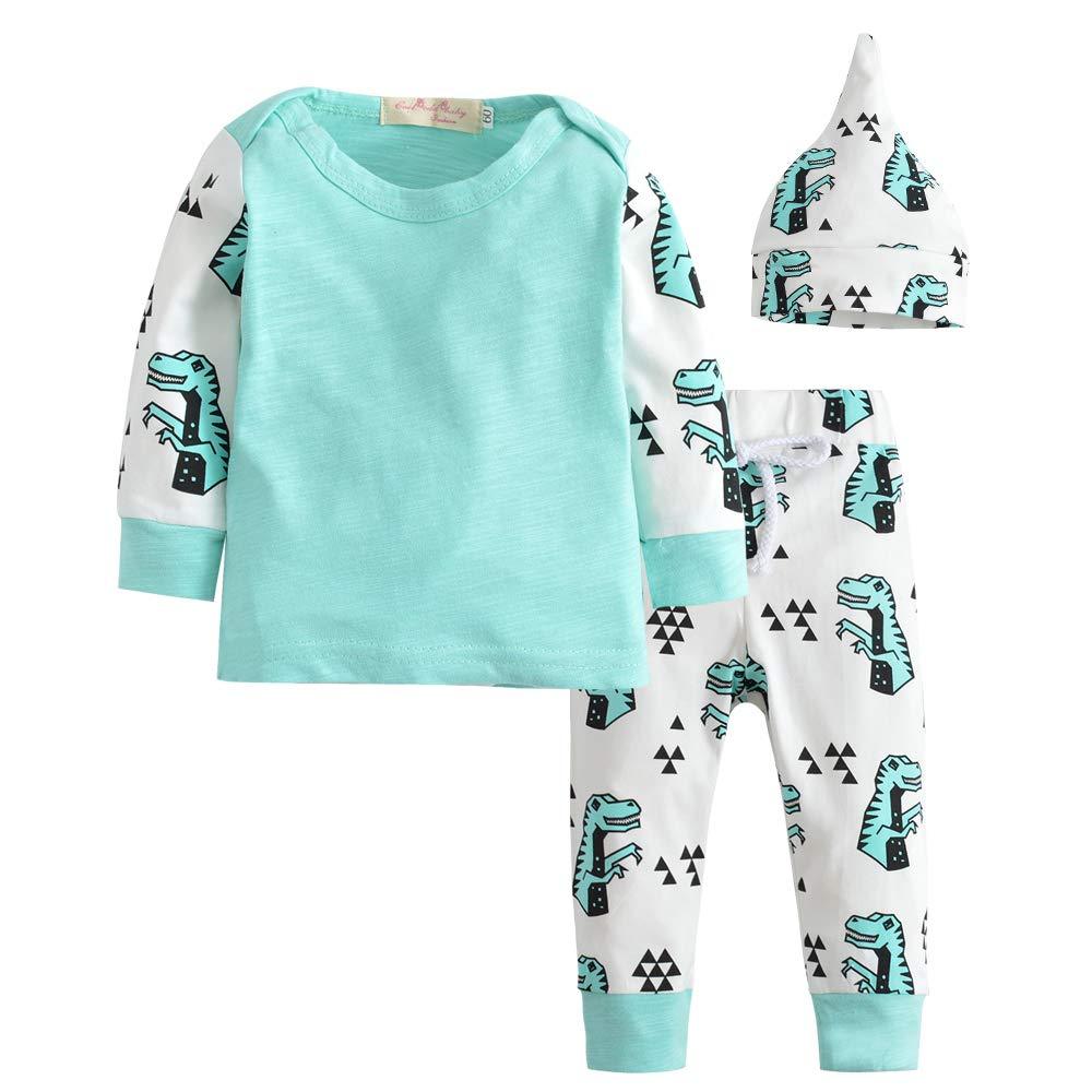 3-piece Stylish Print Tee & Pants & Hat Set, zoerea.com
