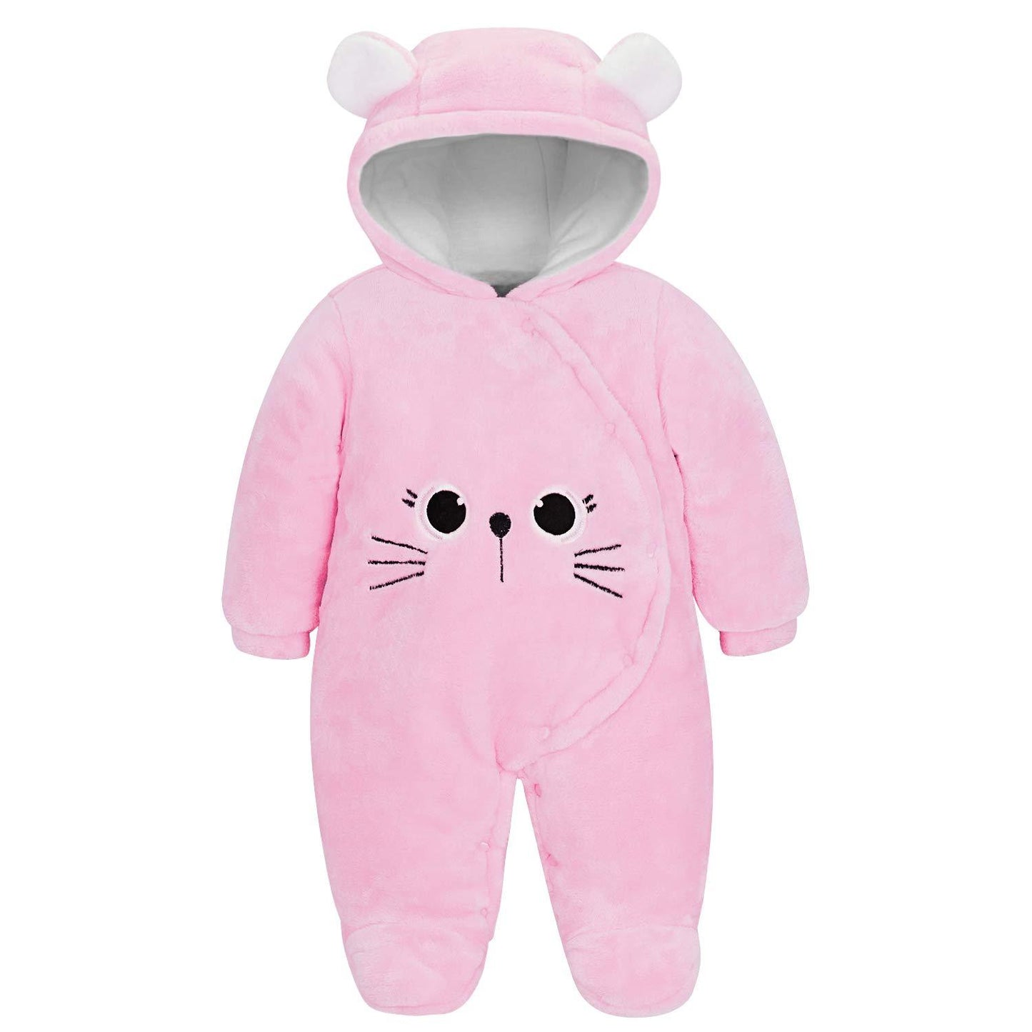 Warm Animal Design Hooded Footed Jumpsuit, zoerea.com