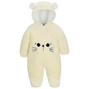 Warm Animal Design Hooded Footed Jumpsuit, zoerea.com