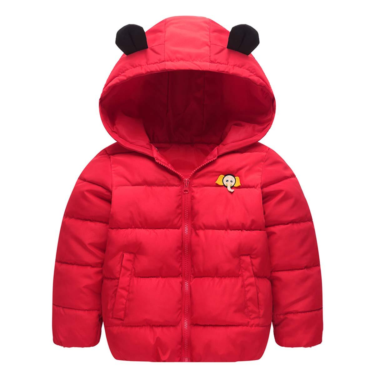 Warm Elephant Decor Long-sleeve Hooded Coat, zoerea.com