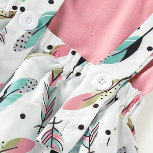 Baby Girls' Basic Solid Colored / Print Short Sleeve Clothing Set, zoerea.com