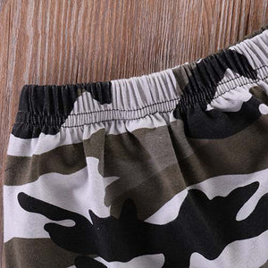 King Print Tee, Camouflage Shorts Set, zoerea.com