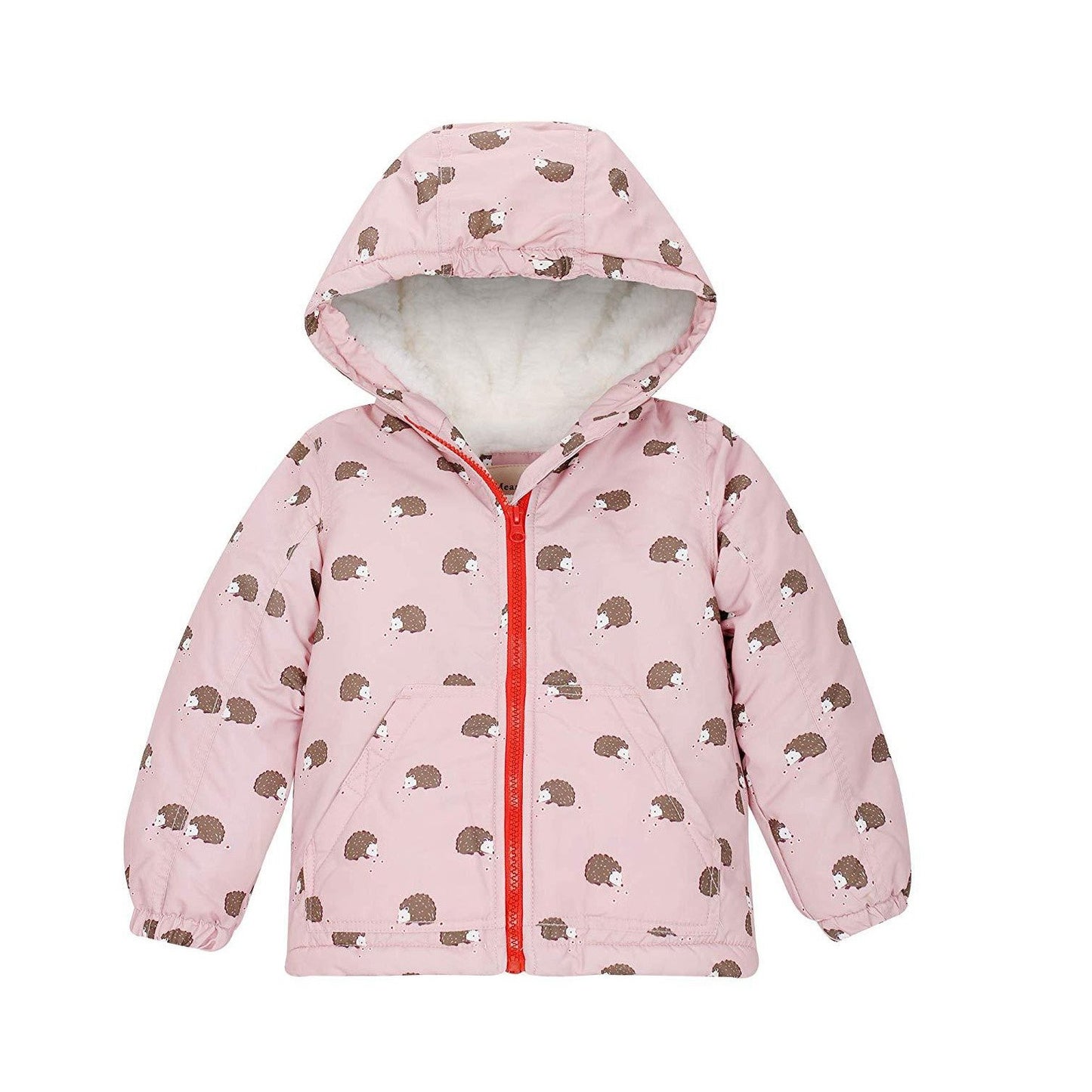 Warm Bird Print Long-sleeve Hooded Coat, zoerea.com