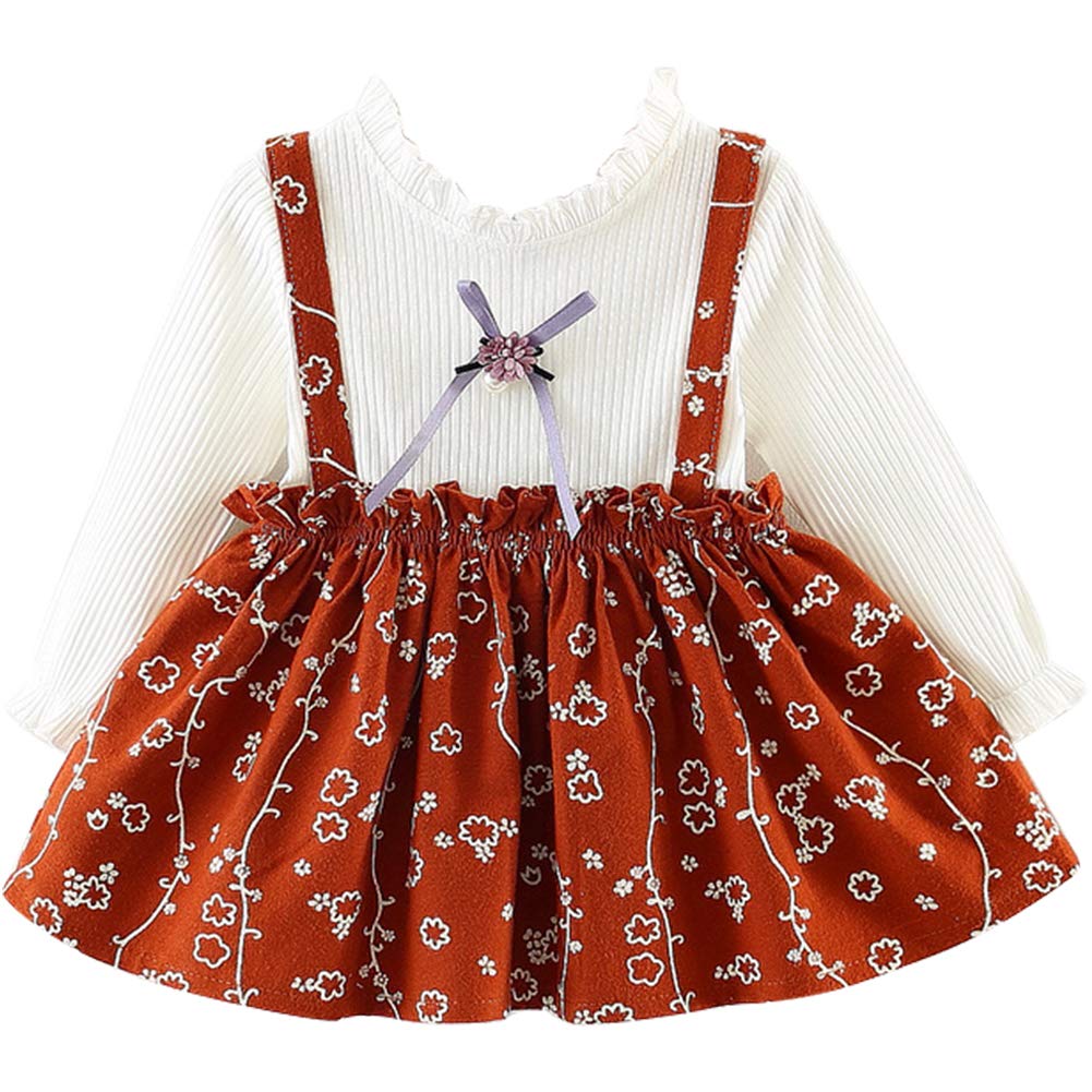 Lovely Floral Print Faux-two Dress, zoerea.com