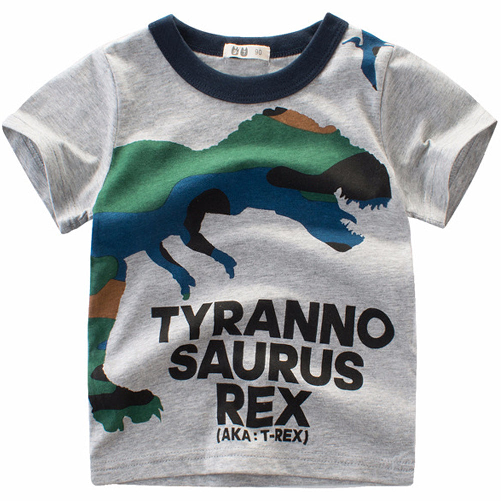Dinosaur Print Short-sleeve T-shirt, zoerea.com