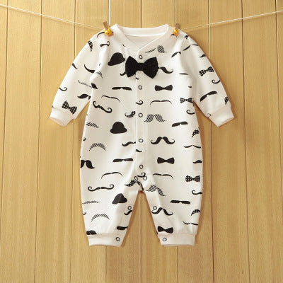 Lovely Striped Penguin Print Long-sleeve Jumpsuit, zoerea.com