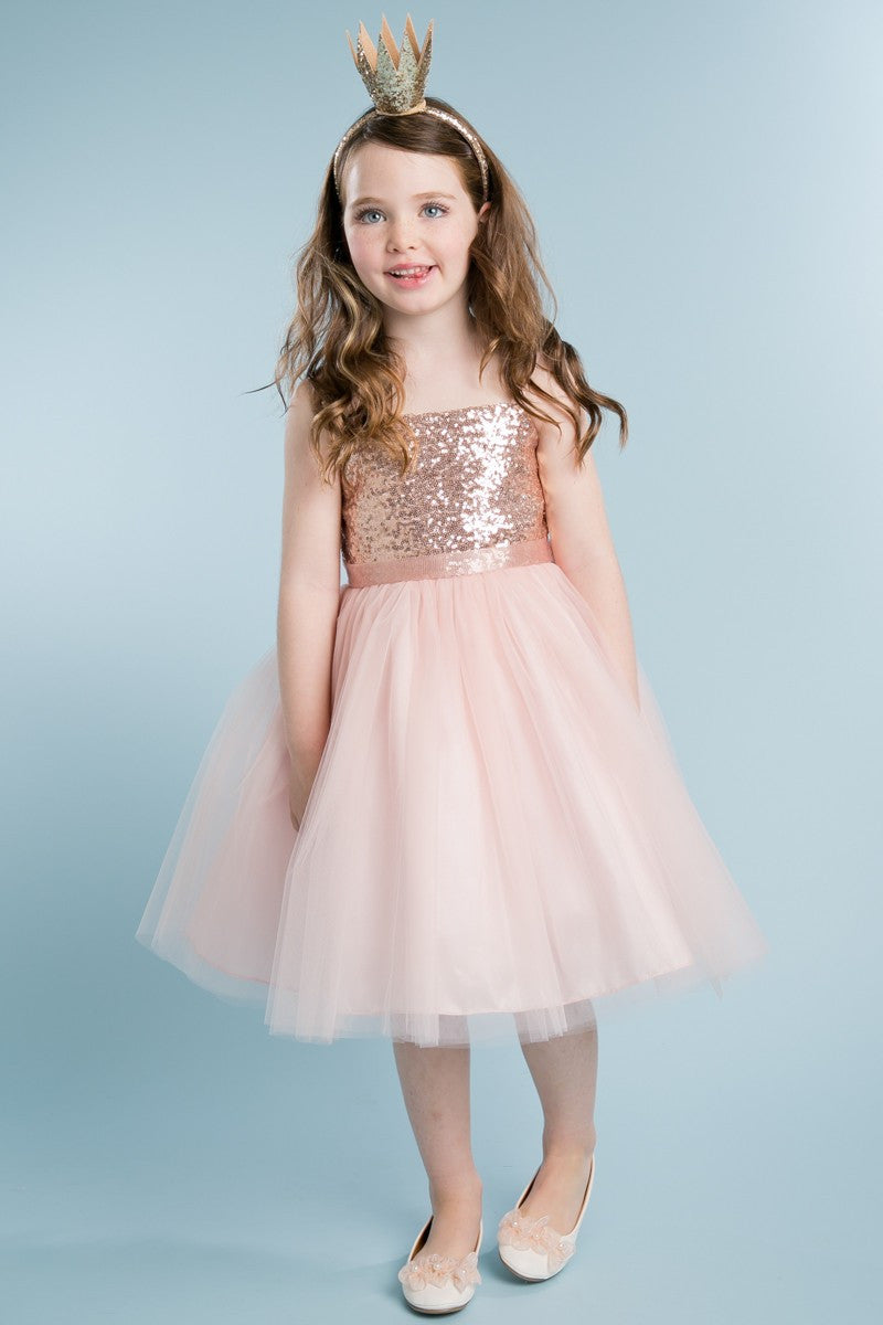 Kids Baby Girls Princess Sequins Party Gown Formal Bridesmaid Dresses, zoerea.com