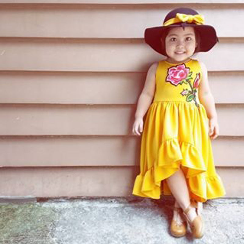 Girls Kids Summer Flower Clothes Outfits Princess Casual Tutu Dress, zoerea.com