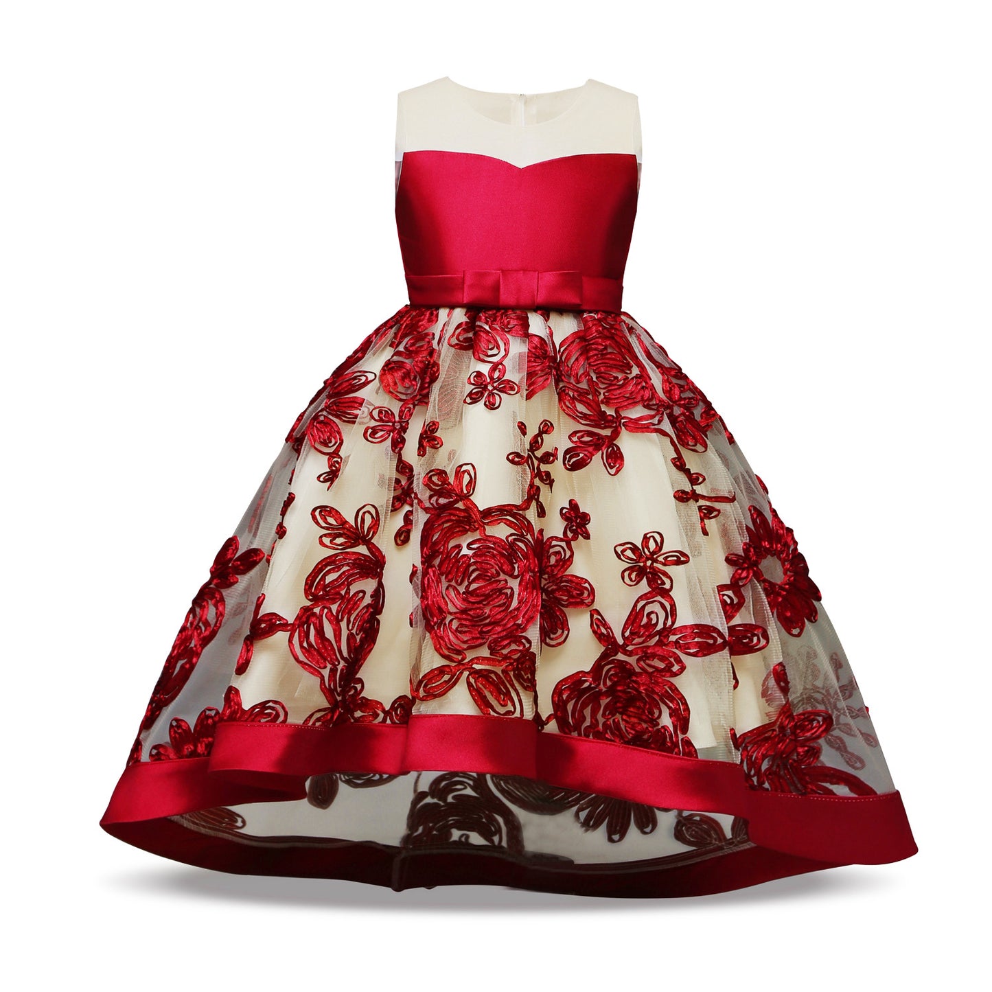 Baby Girl Toddler Party Tutu Sleeveless Pageant Wedding Flower Dress, zoerea.com