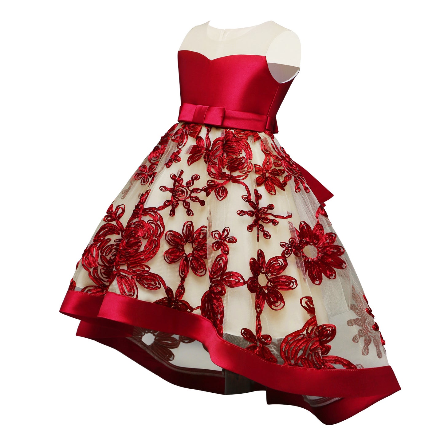 Baby Girl Toddler Party Tutu Sleeveless Pageant Wedding Flower Dress, zoerea.com