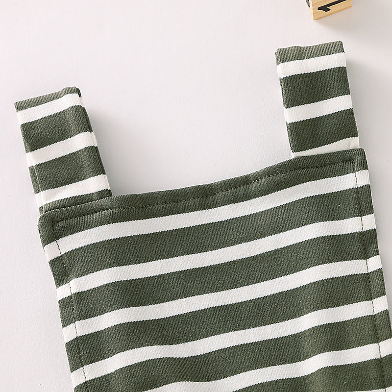 Baby Girls' Basic Striped Bow / Print Sleeveless Overall & Jumpsuit, zoerea.com