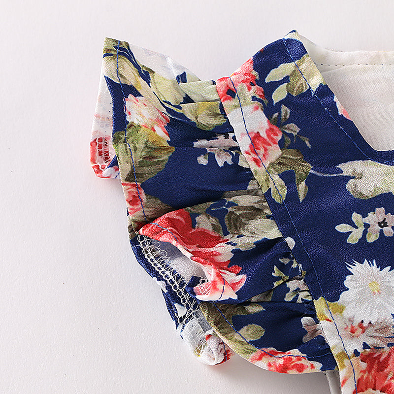 Baby Girls' Basic Daily / Holiday Floral Printing Sleeveless Bodysuit, zoerea.com