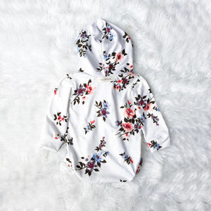Stylish Floral Hooded Jumpsuit For Baby, zoerea.com