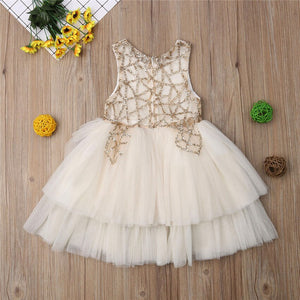 Kids Baby Girls tulle Formal Pageant Bridesmaid Gown Wedding Dress, zoerea.com