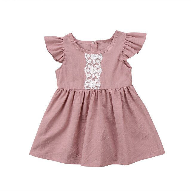 Toddler Kid Baby Girls Short Sleeve Lace Party Pageant Tutu Dress, zoerea.com