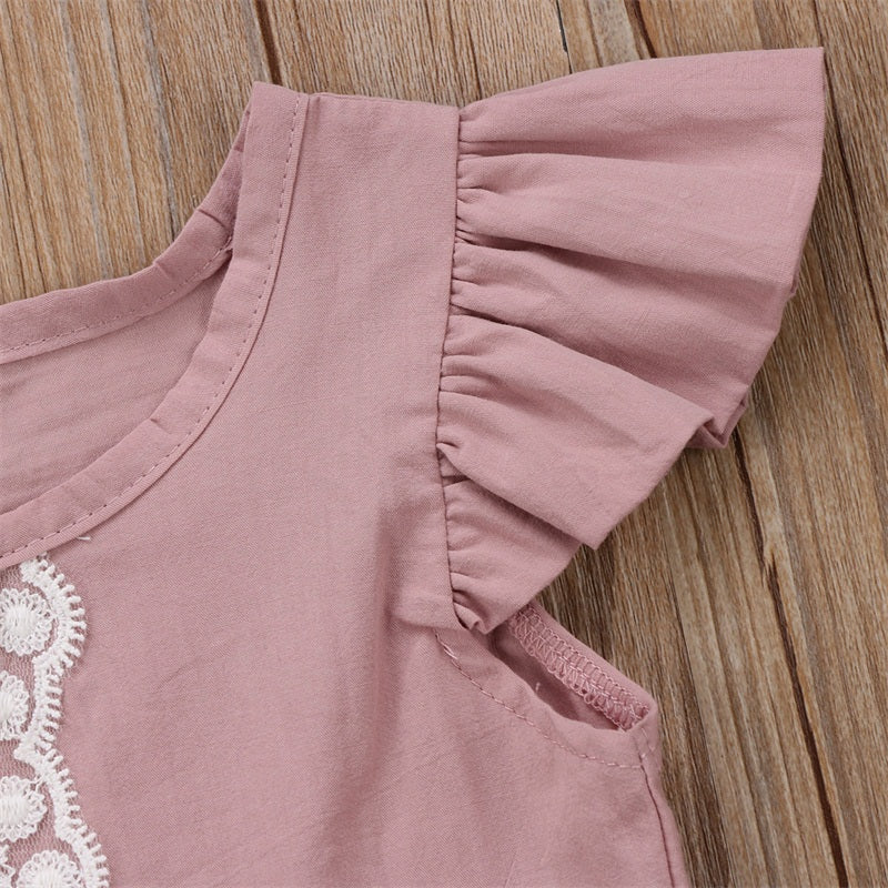 Toddler Kid Baby Girls Short Sleeve Lace Party Pageant Tutu Dress, zoerea.com