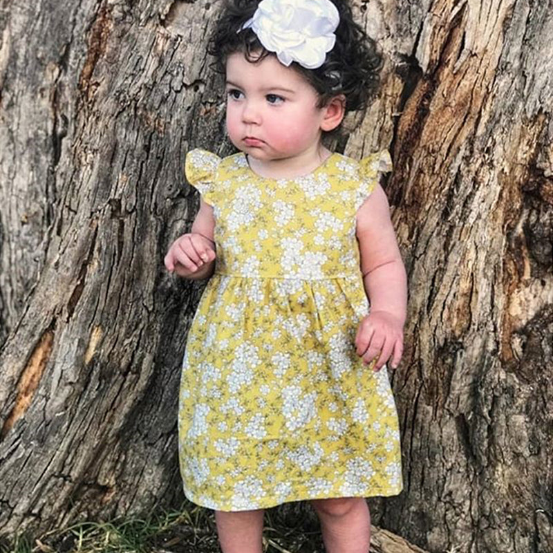 Newborn Baby Girl Fly Sleeve Skater Dress Kid Floral Summer Party Dress zoerea.com Newborn Baby Girl Fly Sleeve Skater Dress Kid Floral Summer Party Dress zoerea.com