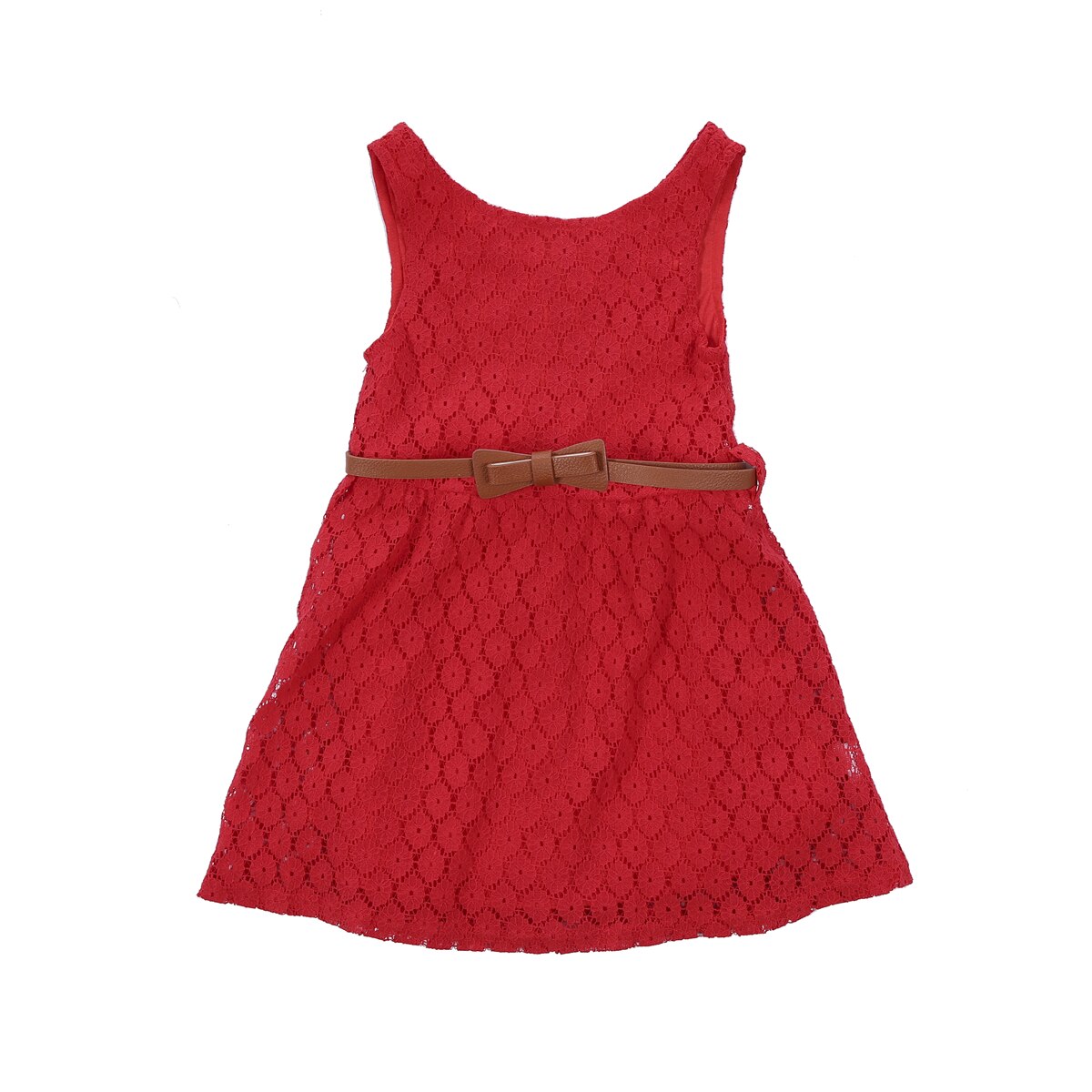 Baby Girls Kids Lace Hollow Out Sleeveless Wedding Party Formal Dress, zoerea.com
