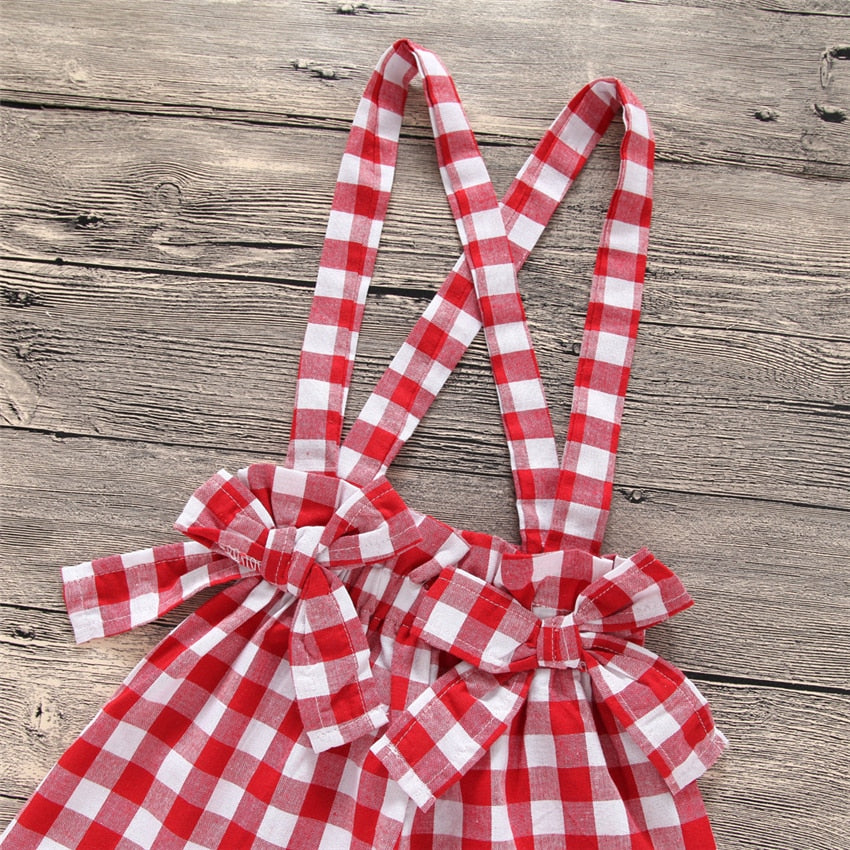 Newborn Baby Girl Clothes Set baby girl T-shirt Tops+Plaid 2PCS Baby, zoerea.com