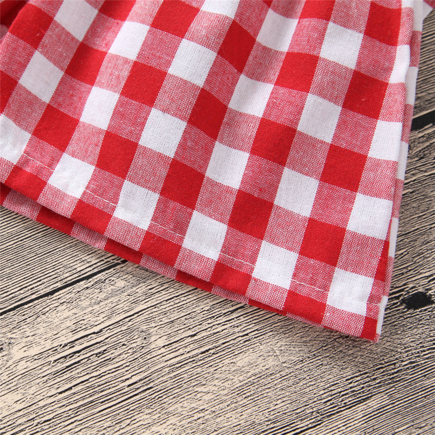 Newborn Baby Girl Clothes Set baby girl T-shirt Tops+Plaid 2PCS Baby, zoerea.com