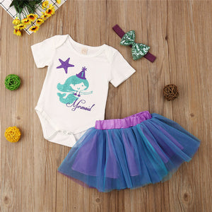 Newborn Baby Girl cotton clothes set baby girl Romper Top Tutu Skirts, zoerea.com