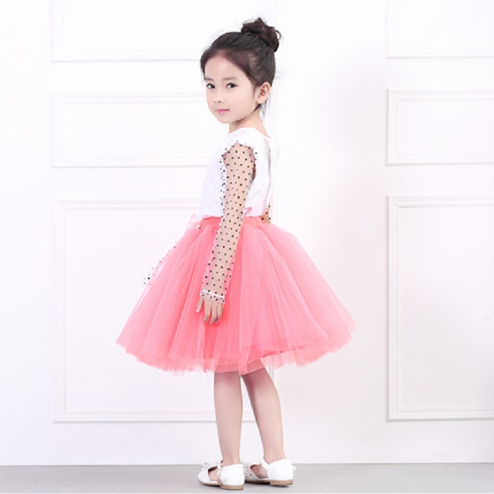 Cute Toddler Baby Girl Long Sleeve Top+Lace Party Outfit Set Bowknot, zoerea.com