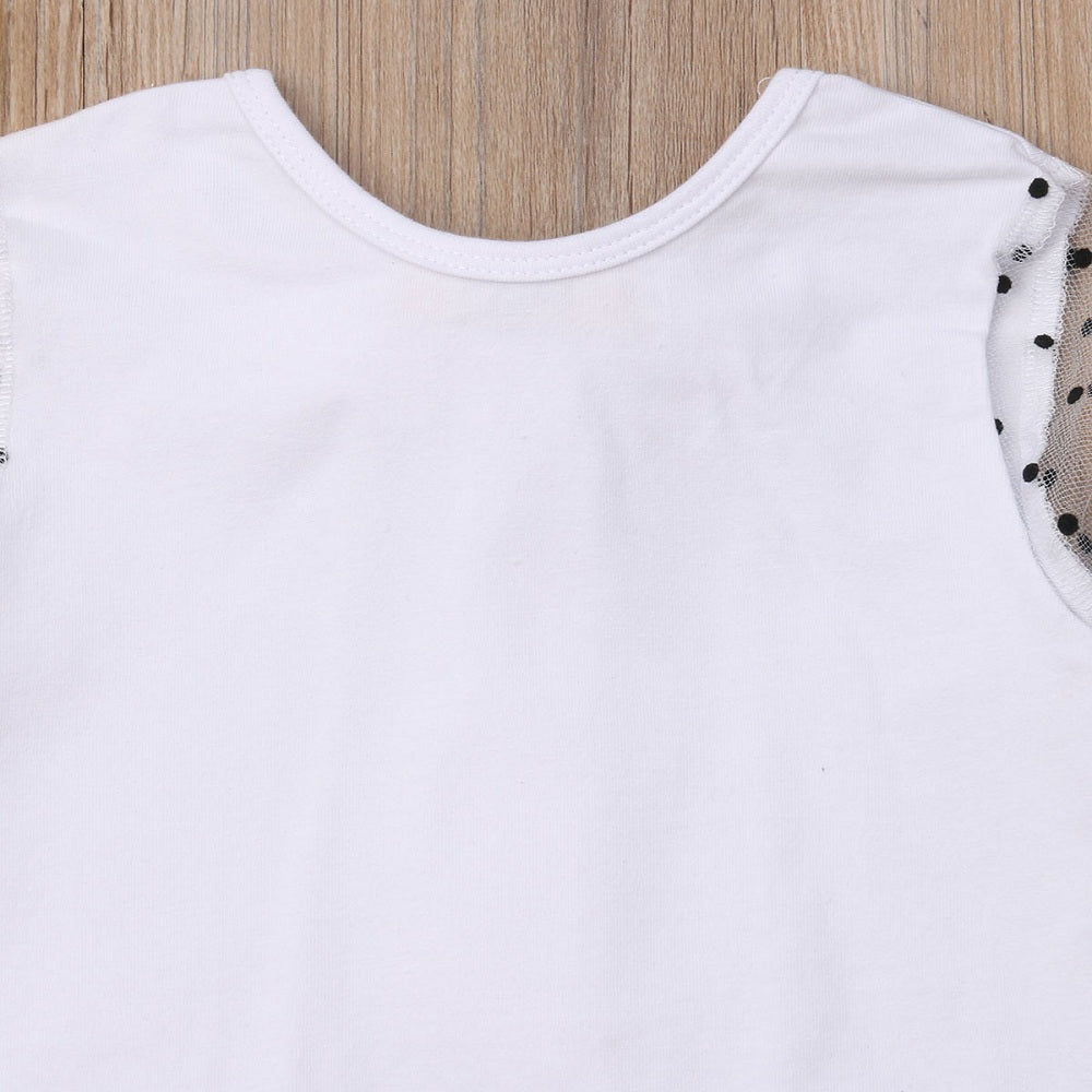 Cute Toddler Baby Girl Long Sleeve Top+Lace Party Outfit Set Bowknot, zoerea.com