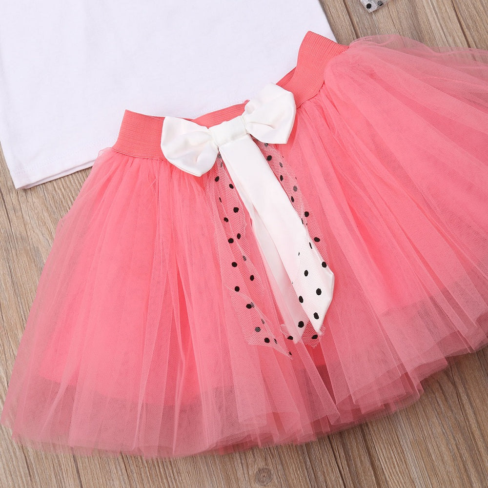 Cute Toddler Baby Girl Long Sleeve Top+Lace Party Outfit Set Bowknot, zoerea.com