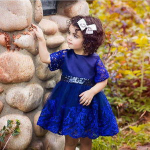 Girl Kids Baby Summer Casual Clothes Party Pageant Princess Flower Dress, zoerea.com