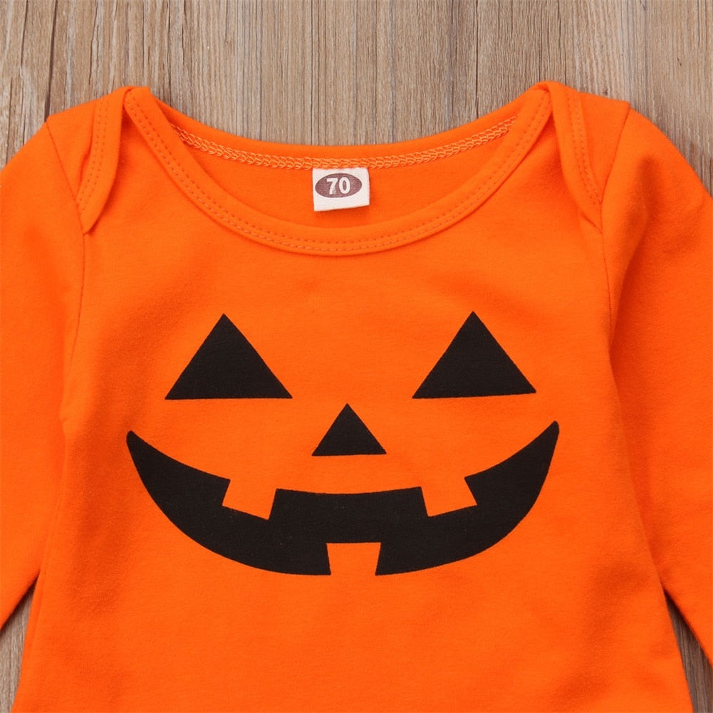 Halloween Newborn Baby Boy Girl Clothes Set Romper Striped Outfit, zoerea.com