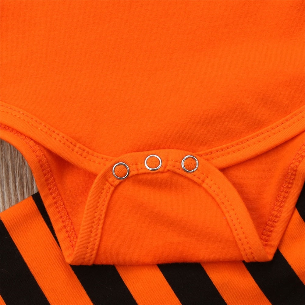 Halloween Newborn Baby Boy Girl Clothes Set Romper Striped Outfit, zoerea.com