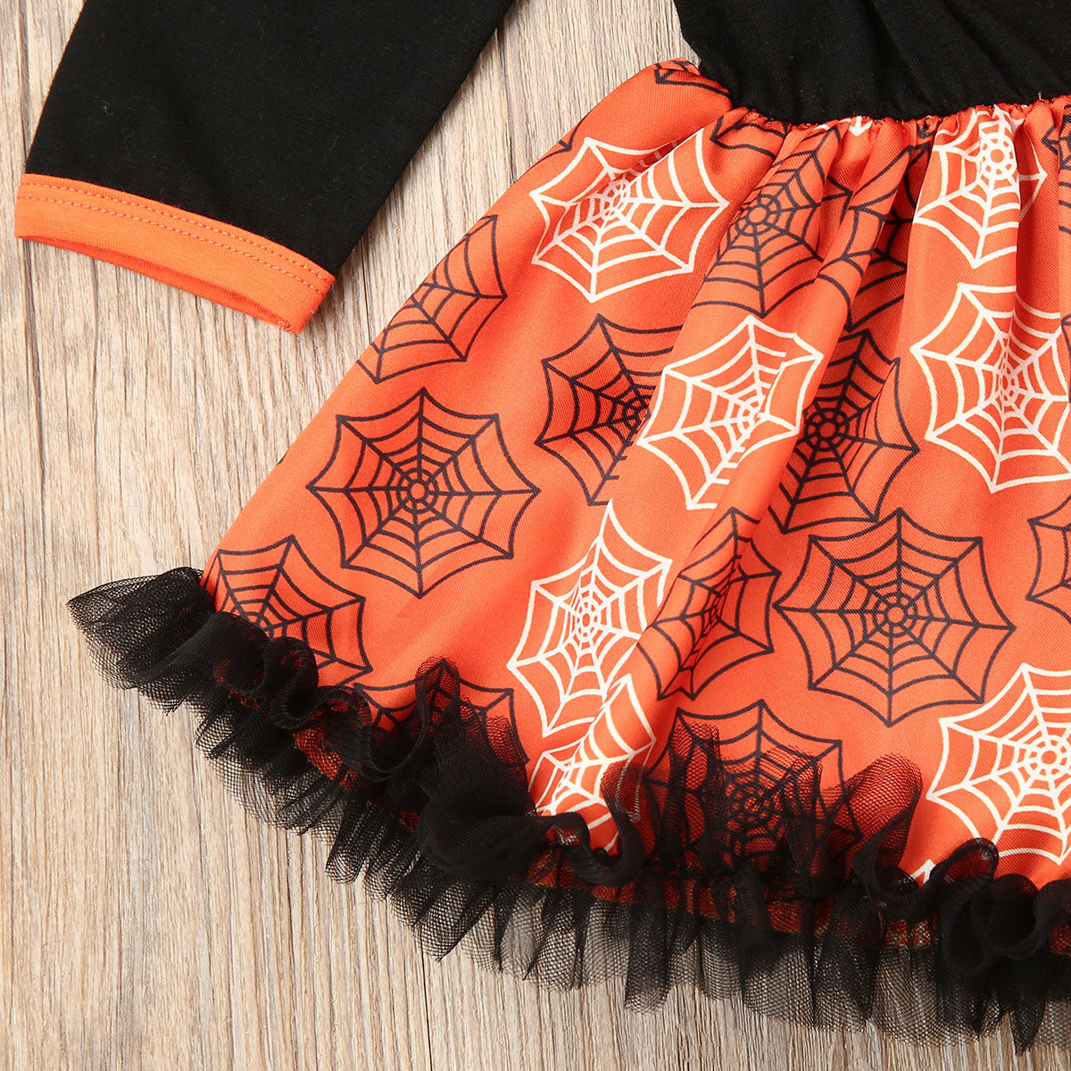 Newborn Baby Girls Long Sleeve Halloween Gown Outfits Pumpkin Skirt, zoerea.com