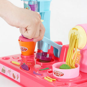 DIY Playdough Clay Dough Plasticine Ice Cream Machine Mould Play Kit, zoerea.com