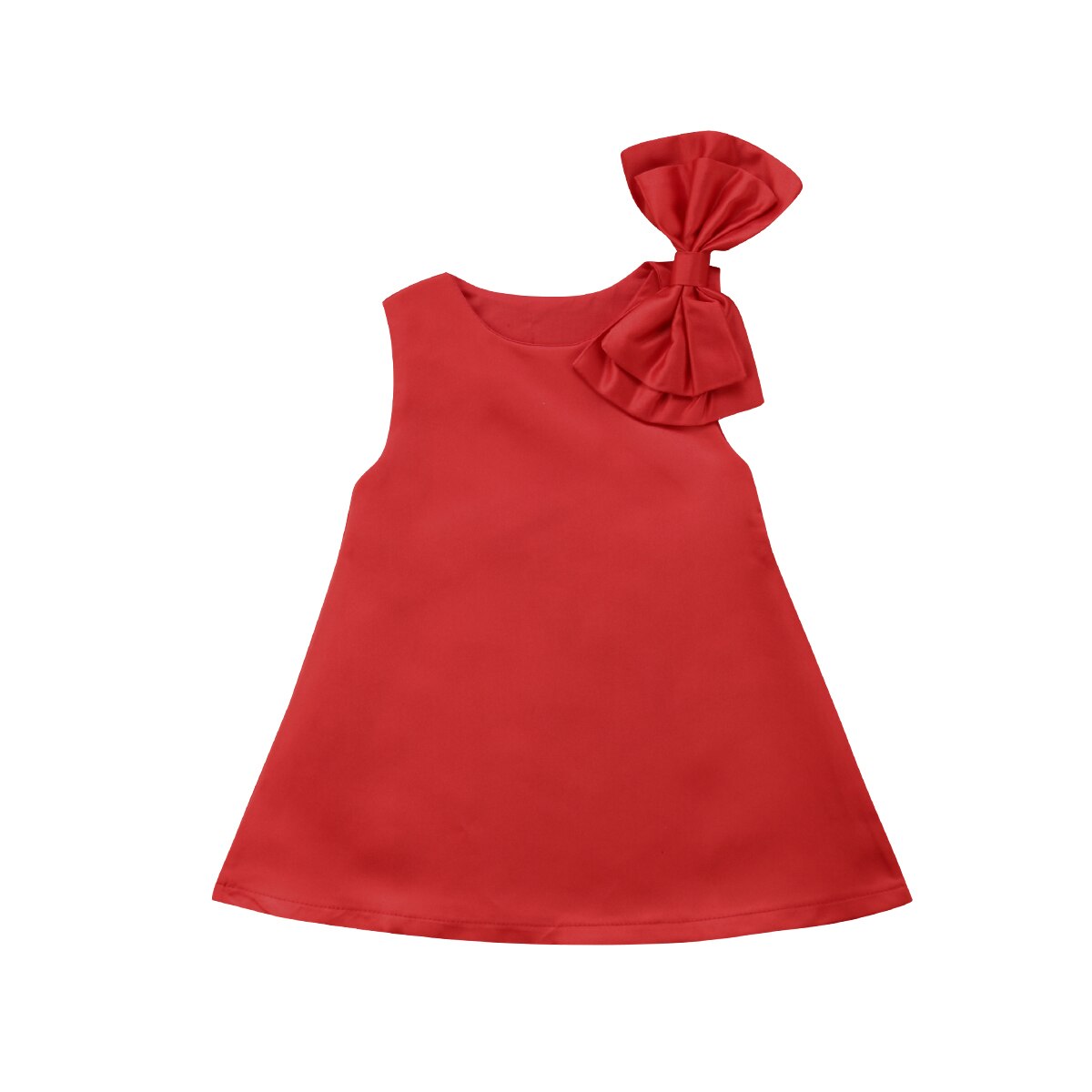 Toddler Girls Baby Kids Bowknot Sleeveless Party Flower Dresses, zoerea.com