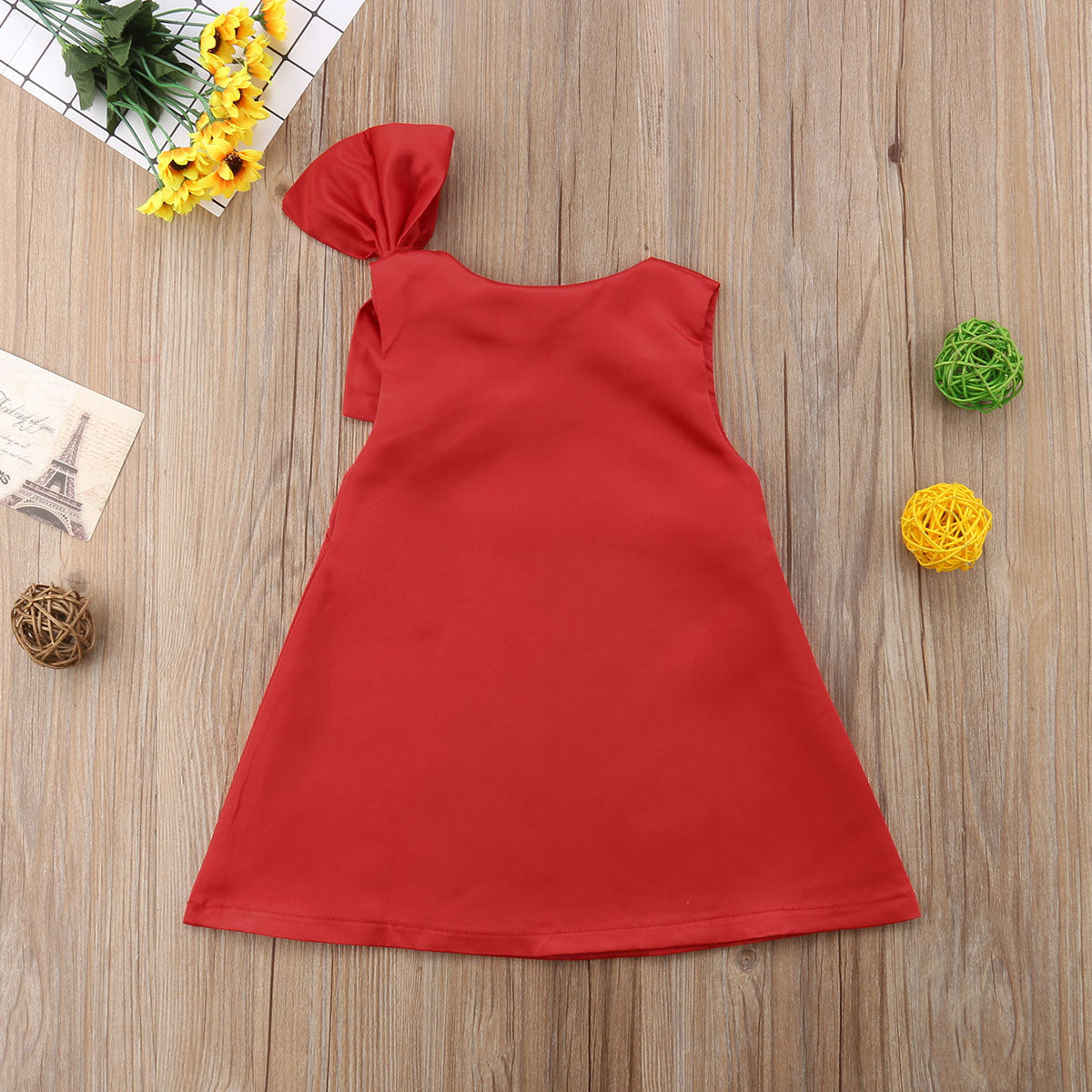 Toddler Girls Baby Kids Bowknot Sleeveless Party Flower Dresses, zoerea.com