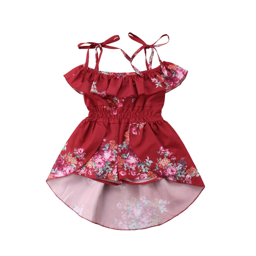 Baby Girl Summer Romper Jumpsuit Floral Casual Dress Girl Jumpsuit, zoerea.com