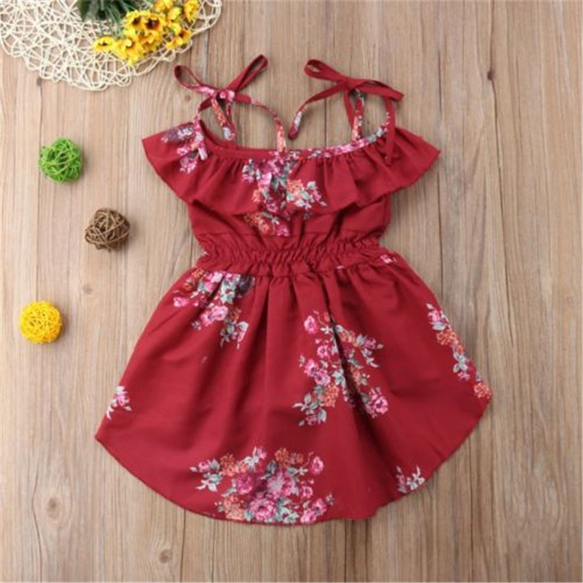Baby Girl Summer Romper Jumpsuit Floral Casual Dress Girl Jumpsuit, zoerea.com
