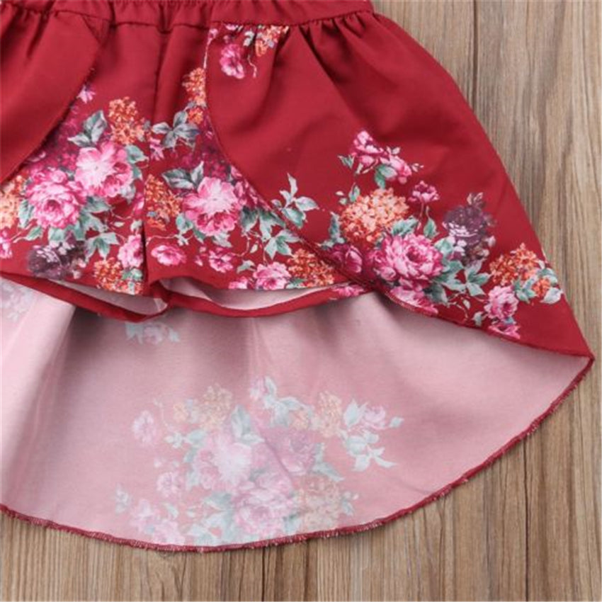 Baby Girl Summer Romper Jumpsuit Floral Casual Dress Girl Jumpsuit, zoerea.com
