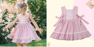 2019 Summer Baby Girl Princess Dress Pink Lace Sleeveless Dresses, zoerea.com